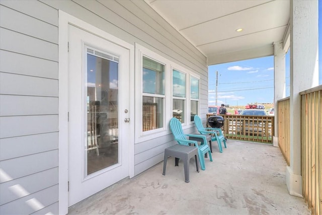 view of patio / terrace featuring covered porch