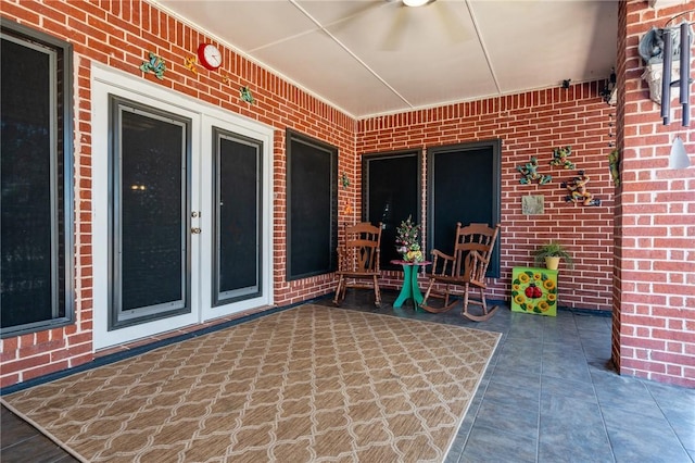 view of patio with french doors