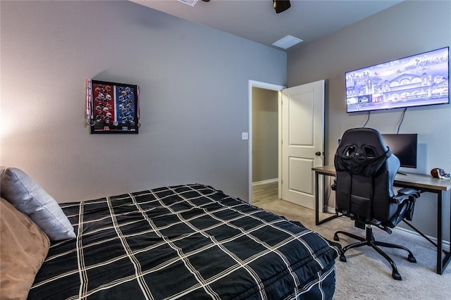 view of carpeted bedroom