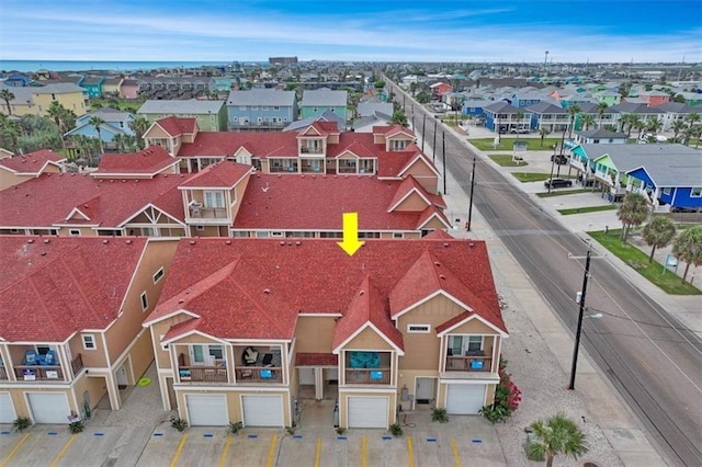 drone / aerial view featuring a residential view