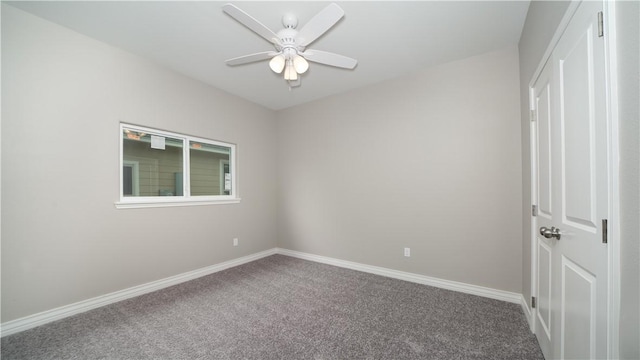 3634 Rebecca Dr, Corpus Christi, TX 78410 - spare room featuring carpet, a ceiling fan, and baseboards