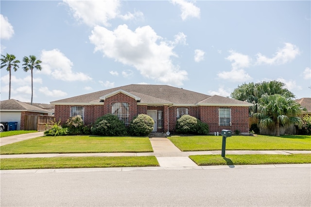 ranch-style house with a front yard