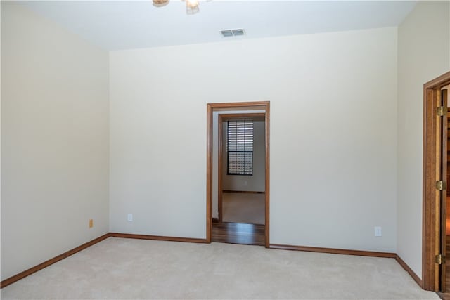 view of carpeted empty room