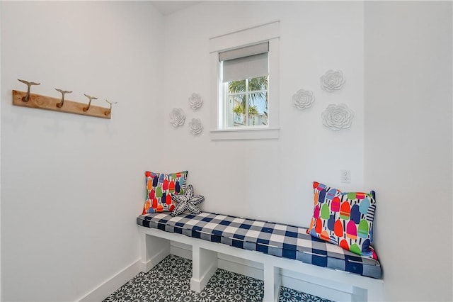 mudroom featuring baseboards