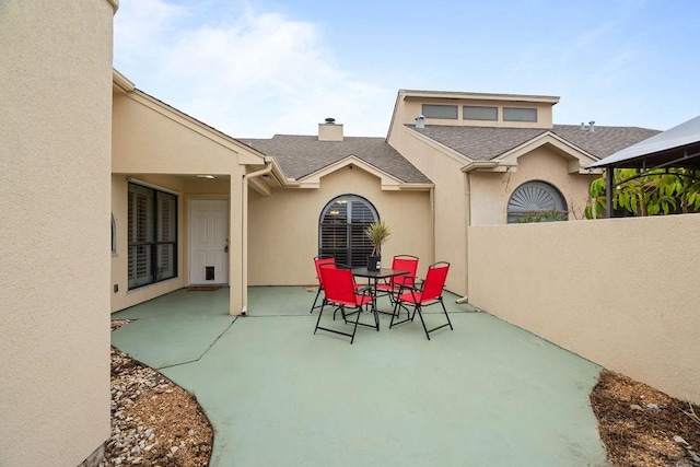 view of patio with a gazebo