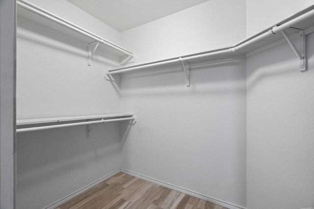 walk in closet featuring light wood-type flooring