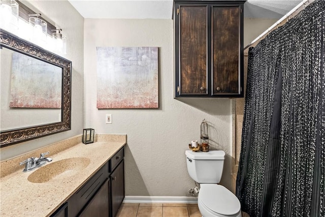 5213 Inverness Dr, Corpus Christi, TX 78413 - full bathroom featuring vanity, tile patterned floors, and a shower with curtain
