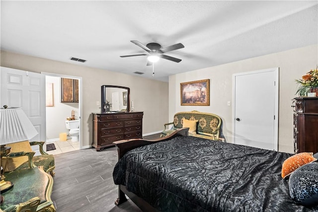 5213 Inverness Dr, Corpus Christi, TX 78413 - bedroom with a ceiling fan and connected bathroom