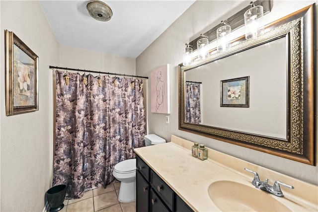 5213 Inverness Dr, Corpus Christi, TX 78413 - bathroom featuring tile patterned floors, vanity, and a shower with shower curtain