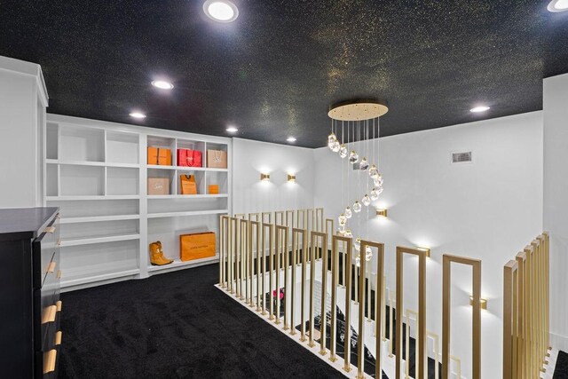 5402 Bonanza Dr, Corpus Christi, TX 78414 - hall with carpet floors, recessed lighting, and built in features