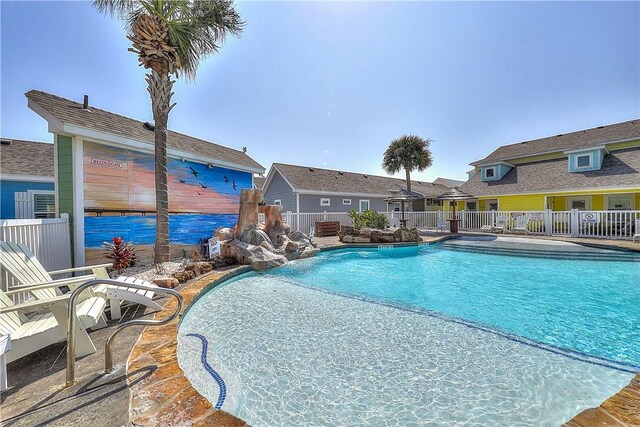 pool featuring fence