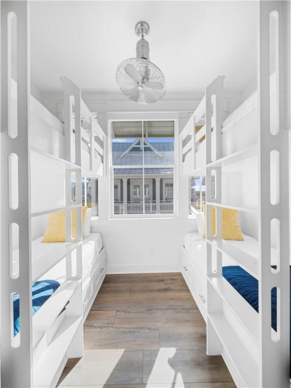 interior space with wood finished floors