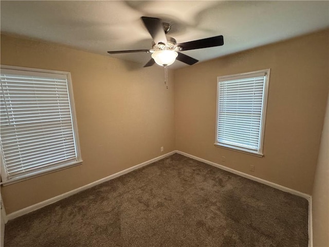 913 Clare Dr, Corpus Christi, TX 78412 - carpeted empty room with ceiling fan and baseboards