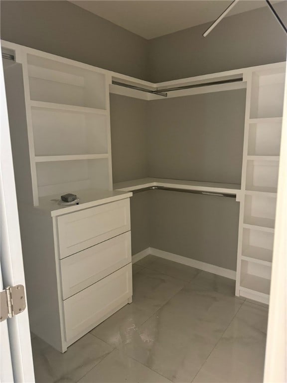 view of walk in closet