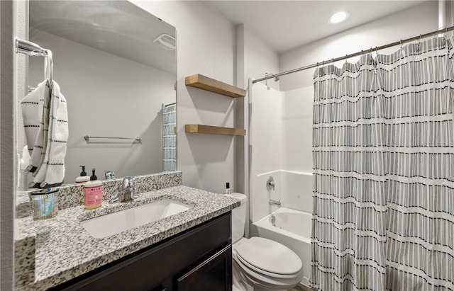 1293 Carnaby St, Corpus Christi, TX 78415 - full bath featuring vanity, shower / bath combo, and recessed lighting