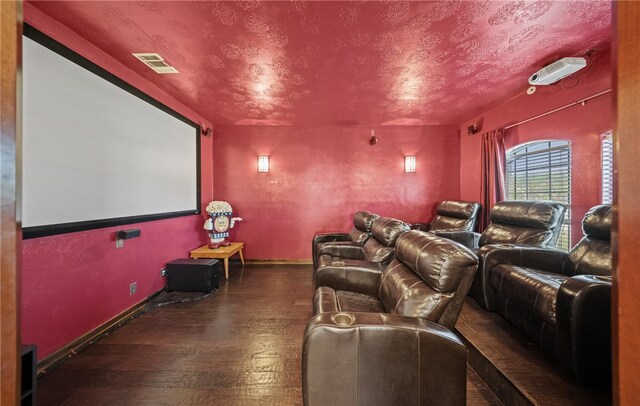 5413 King Trl, Corpus Christi, TX 78414 - home theater featuring wood-type flooring and baseboards