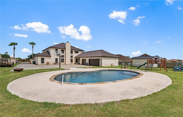 5413 King Trl, Corpus Christi, TX 78414 - view of pool featuring a patio area and a playground