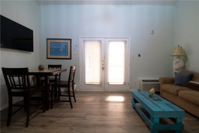 living room featuring hardwood / wood-style flooring