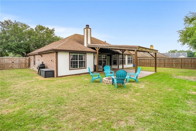 4230 Rapids Dr, Corpus Christi, TX 78410 - back of property with a chimney, a patio, and roof with shingles