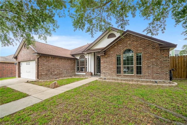 4230 Rapids Dr, Corpus Christi, TX 78410 - single story home with brick siding, an attached garage, and concrete driveway