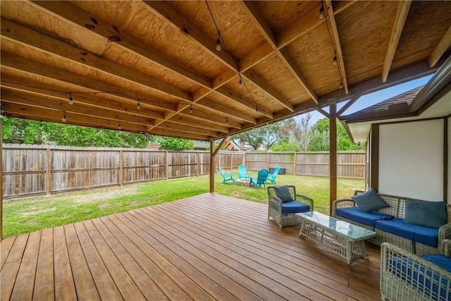 4230 Rapids Dr, Corpus Christi, TX 78410 - wooden deck featuring outdoor lounge area
