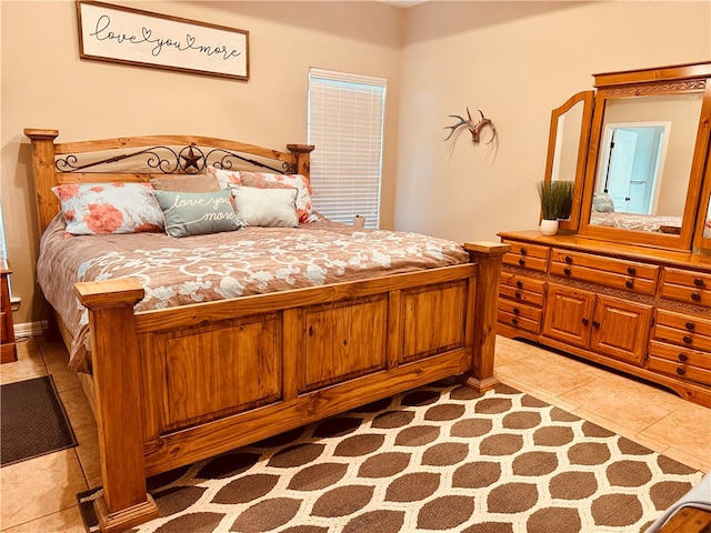 view of tiled bedroom