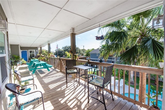 413 6th St, Port Aransas, TX 78373 - view of wooden deck