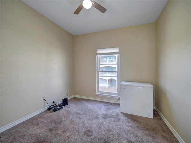 14422 Verdemar Dr, Corpus Christi, TX 78418 - carpeted spare room with baseboards and a ceiling fan