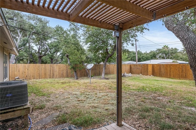110 Wildwood, Rockport, TX 78382 - fenced backyard with a pergola