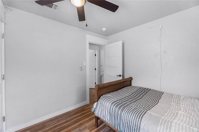 110 Wildwood, Rockport, TX 78382 - bedroom with wood finished floors and a ceiling fan