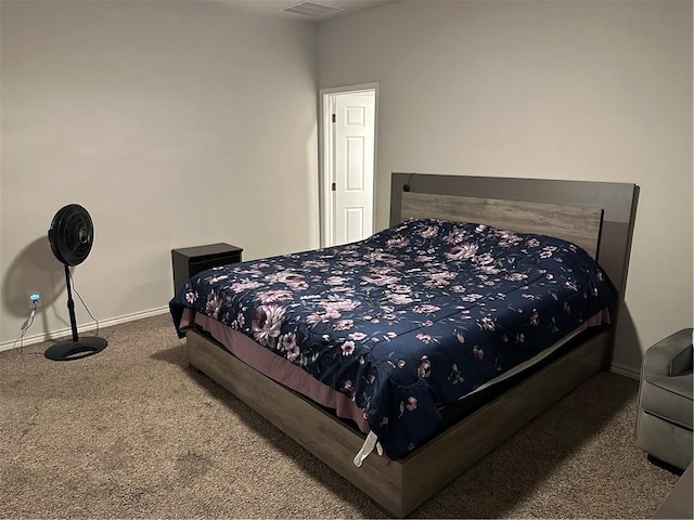 bedroom with carpet