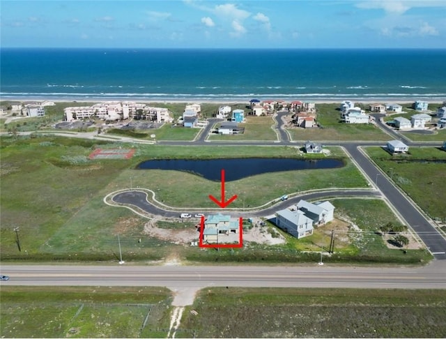 7518 Ruby Bay Ct, Port Aransas, TX 78373 - bird's eye view featuring a water view