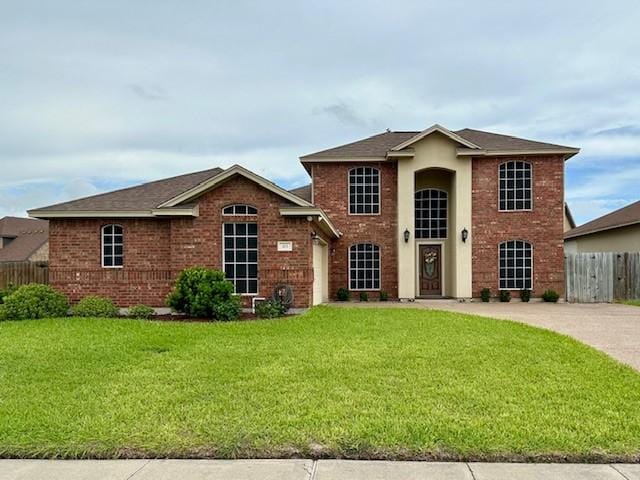 411 Hazeltine Dr, Portland, TX 78374 - view of front of property with brick siding and roof with shingles