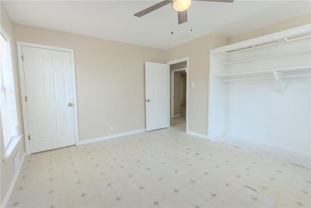 1553 Casa Grande Dr, Corpus Christi, TX 78411 - unfurnished bedroom with light floors, baseboards, and ceiling fan