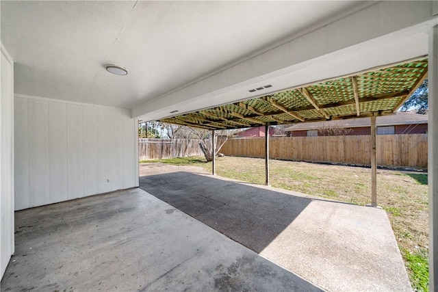 view of patio featuring a fenced backyard