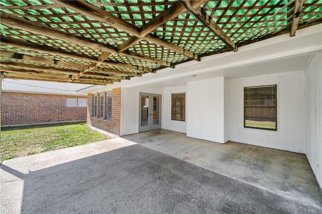 view of patio / terrace featuring french doors