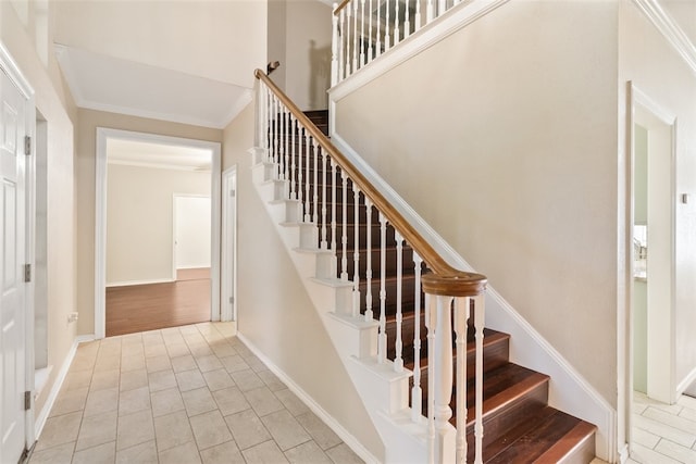 7030 Chiswick Dr, Corpus Christi, TX 78413 - stairs with ornamental molding and baseboards