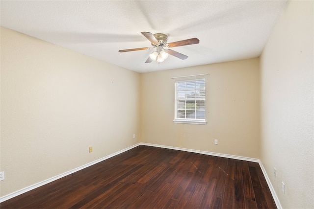 7030 Chiswick Dr, Corpus Christi, TX 78413 - empty room with dark wood-style flooring and ceiling fan