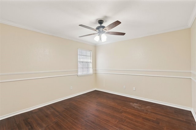 7030 Chiswick Dr, Corpus Christi, TX 78413 - spare room with wood finished floors, ceiling fan, and crown molding