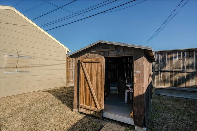 view of outdoor structure