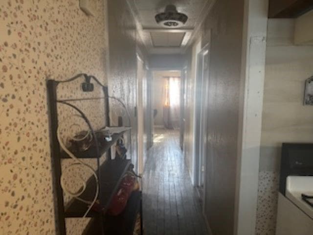hall featuring hardwood / wood-style floors