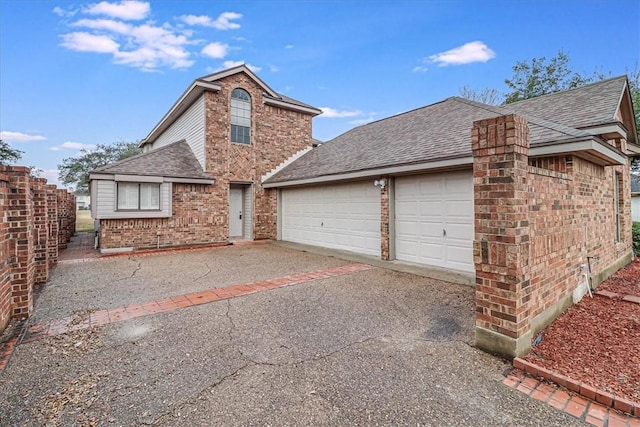 view of front of house featuring a garage