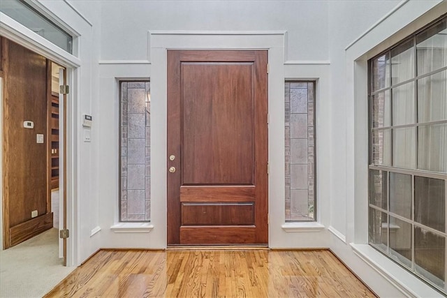 entrance foyer featuring light hardwood / wood-style flooring