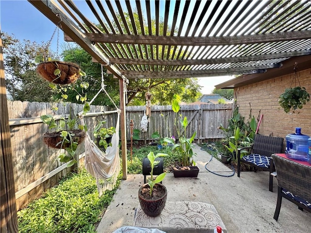 view of patio / terrace with a pergola