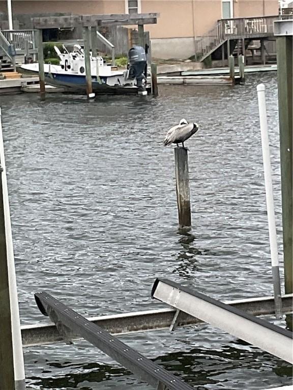 dock featuring a water view