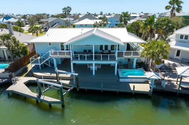 31 Bahama Dr, Rockport, TX 78382 - aerial view with a residential view and a water view