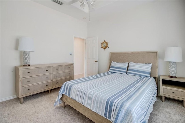 637 Pompano Dr, Aransas Pass, TX 78336 - bedroom with light carpet and a towering ceiling