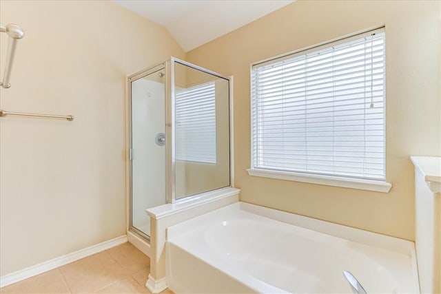 7206 Spanish Wood Dr, Corpus Christi, TX 78414 - bathroom featuring a garden tub, tile patterned floors, a stall shower, and a wealth of natural light