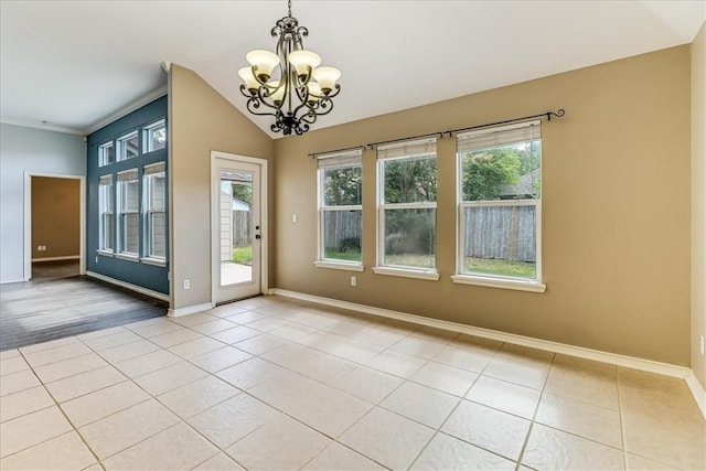 7206 Spanish Wood Dr, Corpus Christi, TX 78414 - entryway featuring a notable chandelier, light tile patterned flooring, and a healthy amount of sunlight