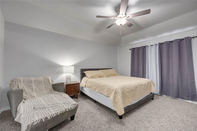2721 Excelsior Blvd, Corpus Christi, TX 78415 - carpeted bedroom featuring a ceiling fan and lofted ceiling